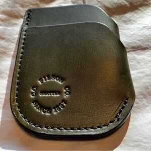 Filson Leather Front Pocket Credit Card Wallet